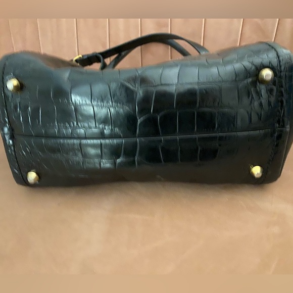 Lanvin Trilogy croc embossed black calfskin bag with gold plated hardware - Picture 9 of 9